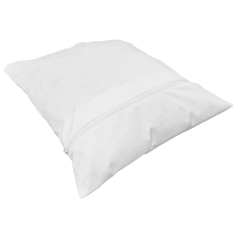 White pillow dust mite barrier on a white background