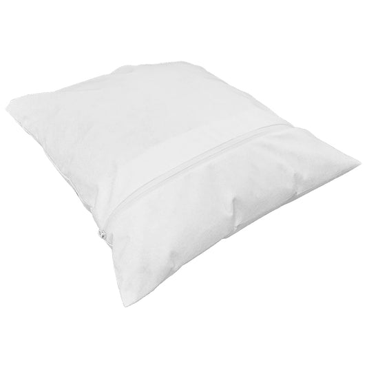 White pillow dust mite barrier on a white background